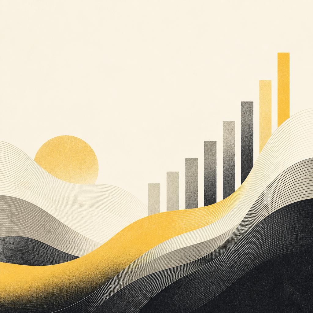 Abstract rising chart representing your live readiness score